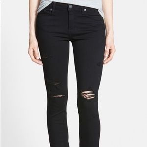 Black Paige jeans, verdugo crop
